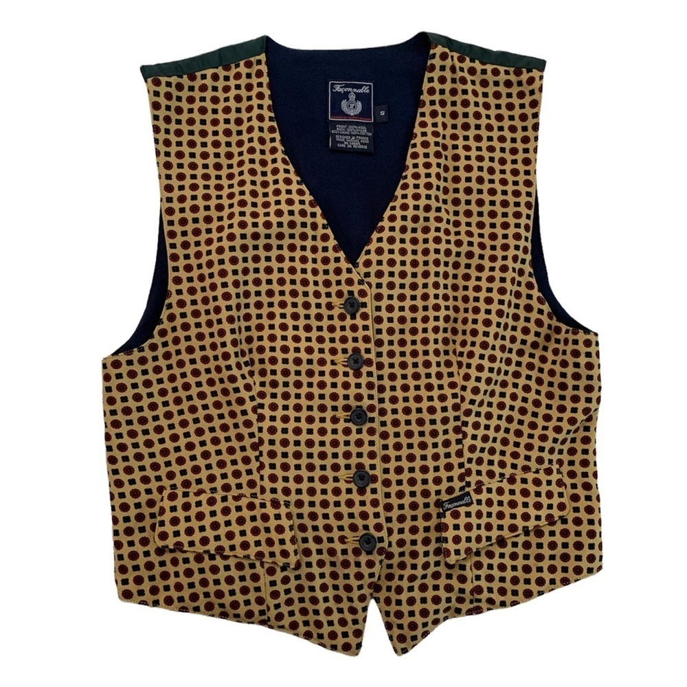 Faconnable Button Down Vest Size Small